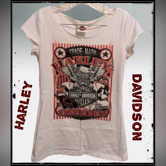 Sleeveless HARLEY DAVIDSON Bald Eagle Bar & Shield Willie G T-Shirt TX Women's S - Picture 1 of 6